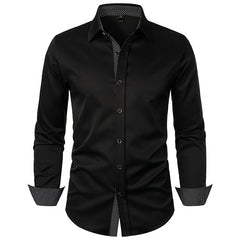 Men's Polka Dot Casual Long-sleeved Shirt