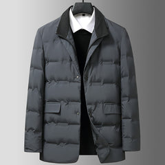 New winter fake two-piece business casual down jacket