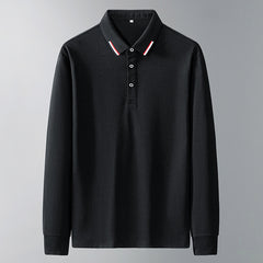 Men's High Quality Solid Color Loose Casual POLO Shirt