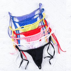 Men's Seamless Breathable Transparent Ice Silk String Thong