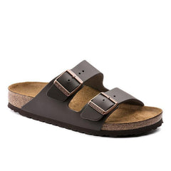 Double-breasted Leather and Cork Sandals