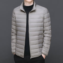 Lightweight warm solid color down jacket