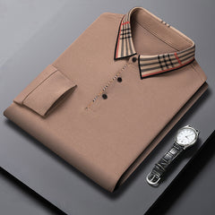 2024 Spring New Lapel Long-sleeved Polo Shirt