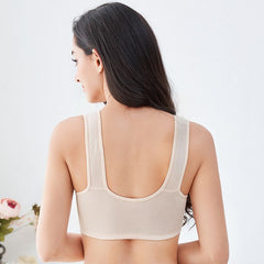 Large size thin front buckle bra without rims lace