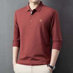 Men's Business Casual Brushed POLO Shirt