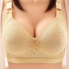 Plus Size No Steel Ring Push Up Breathable Sweat Absorbing Thin Bra