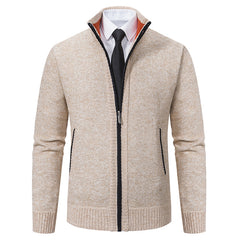 2023 New Autumn and Winter Men's Knitted Sweater Zipper Jacket