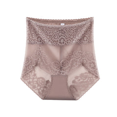 [ 5PCS ] High waist tummy tuck lace briefs