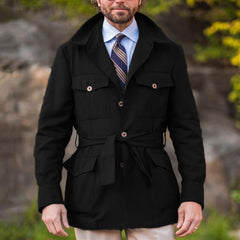 2023 Men's Long Slim Windbreaker Multi-Pocket Casual Jacket