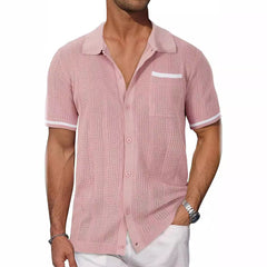 Men's New Style Pocket Hollow Breathable Casual Shirt