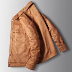 Men's New Suede Casual Leather Jacket