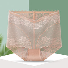 [ 5PCS ] Lace tummy-control buttocks sexy transparent mesh panties