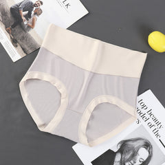 Women's High Waist Tummy Control Plus Size Antibacterial Pure Cotton Crotch Briefs