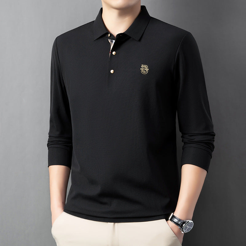 Men's Business Casual Brushed POLO Shirt