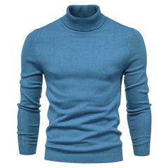 Men's Turtleneck Casual Solid Color Pullover Sweater