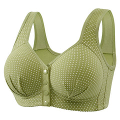 Front buckle pure cotton no wire breathable bra