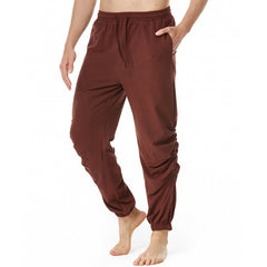 Men's Cotton and Linen Drawstring Jogging Casual Pants