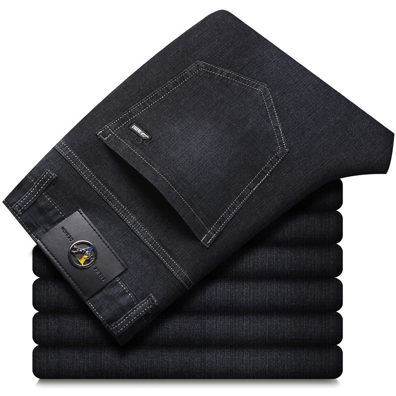 2024 New Men's Elastic Business Casual Jeans