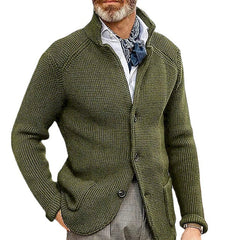Fashionable casual long-sleeved solid color knitted sweater