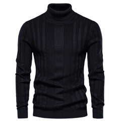 Men's New High Collar Solid Color Bottoming Sweater