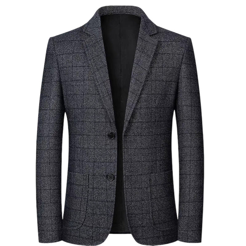 Men's New Business Casual Fashion Plaid Blazer