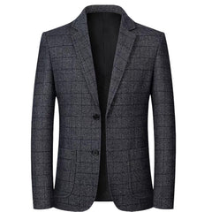 Men's New Business Casual Fashion Plaid Blazer