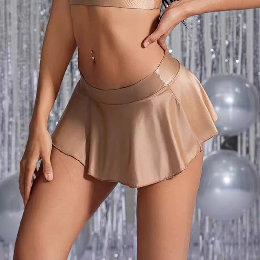 Sexy Low Waist Shiny Miniskirt