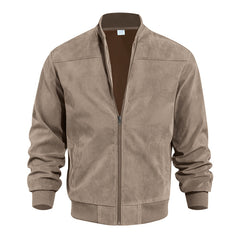 Men's Suede Zipper Casual Vintage Jacket