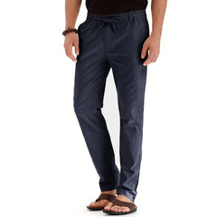 Men's Business Casual Loose Large Size Elastic Waist Cotton Versatile Solid Color Sweatpants