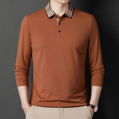 2024 Spring New Lapel Long-sleeved Polo Shirt