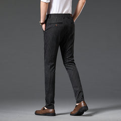 Men's Striped Fashion Slim Straight Casual Pants