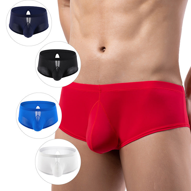 Men's Sexy Ice Silk Stretch Comfort Boxer Briefs