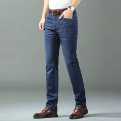 Men's Loose Elastic Business Jeans