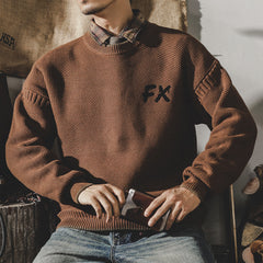 Retro fashion brand loose large size sweater