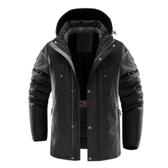 Men's Thickened Fleece Multi-pocket Windproof Jacket