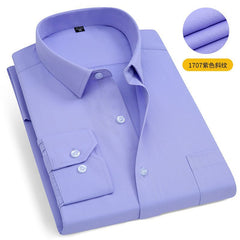 Men's Business Striped Cotton Professional Work Shirt