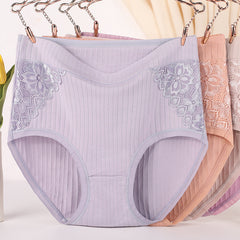 plus size high waist pure cotton Panties