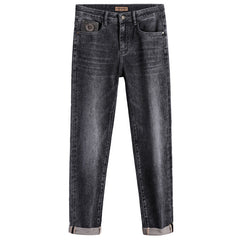 Men's High-end Embroidered Stretch Slim Jeans