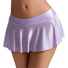 Sexy Low Waist Shiny Miniskirt