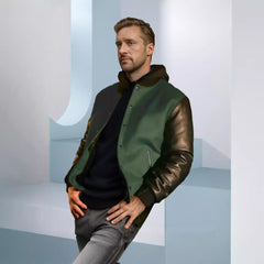 New style patchwork flying jacket single breasted leather jacket