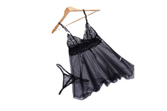 Lace See-through Front Slit Sexy Lingerie