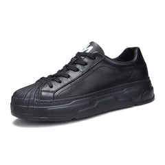 2023 New Men's Leather Casual White Shoes