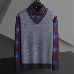 New men's fleece thickened warm shirt