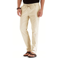 Men's Business Casual Loose Large Size Elastic Waist Cotton Versatile Solid Color Sweatpants