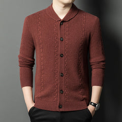 Men's New Jacquard Thickened Wool Sweater
