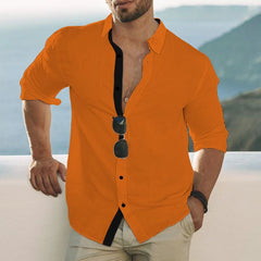 2024 Men's Fashion Printed Long Sleeve Casual Shirt
