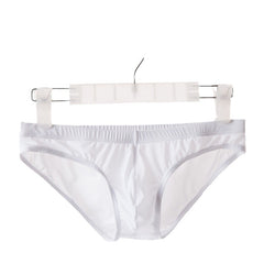 Men's Ice Silk Sexy Low-Rise Transparent High-Elastic Briefs