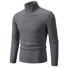 Men's New High Collar Casual Solid Color Sweater