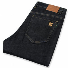 Loose straight stretch business casual jeans