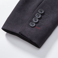 Men's Single-breasted Woolen Casual and Versatile Slim Blazer